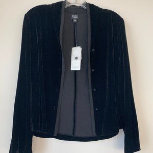 NWT Eileen Fischer Black Velvet Deep V Shirt XS